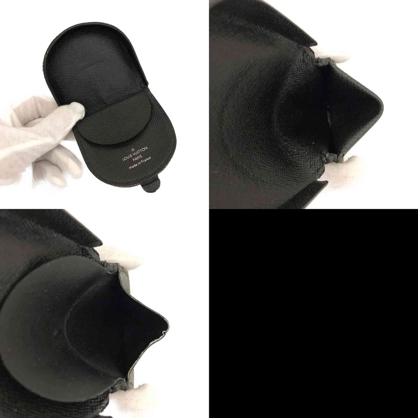 Louis Vuitton Taiga Leather Porte Monnaie Cuvette Coin Case Purse CT2116