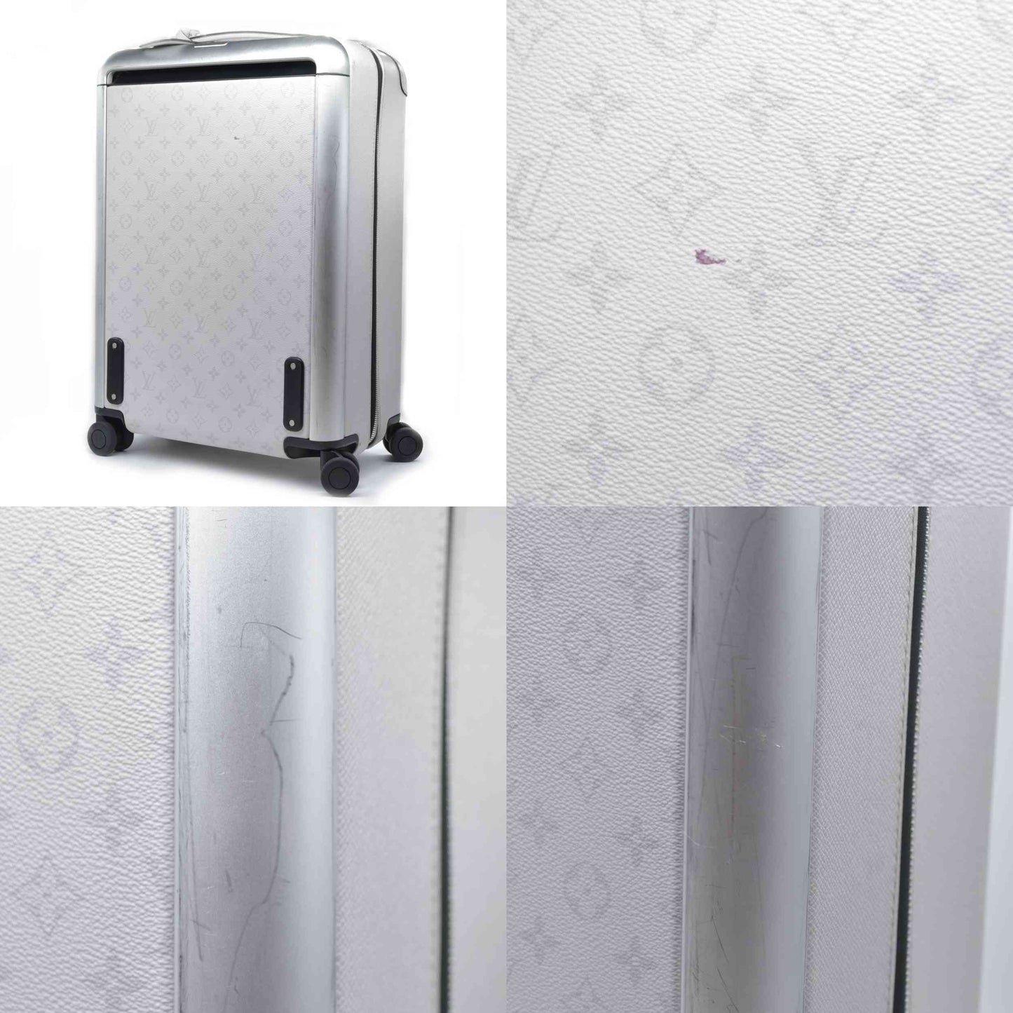 $4050 Louis Vuitton Taigarama Horizon 55 Optic White