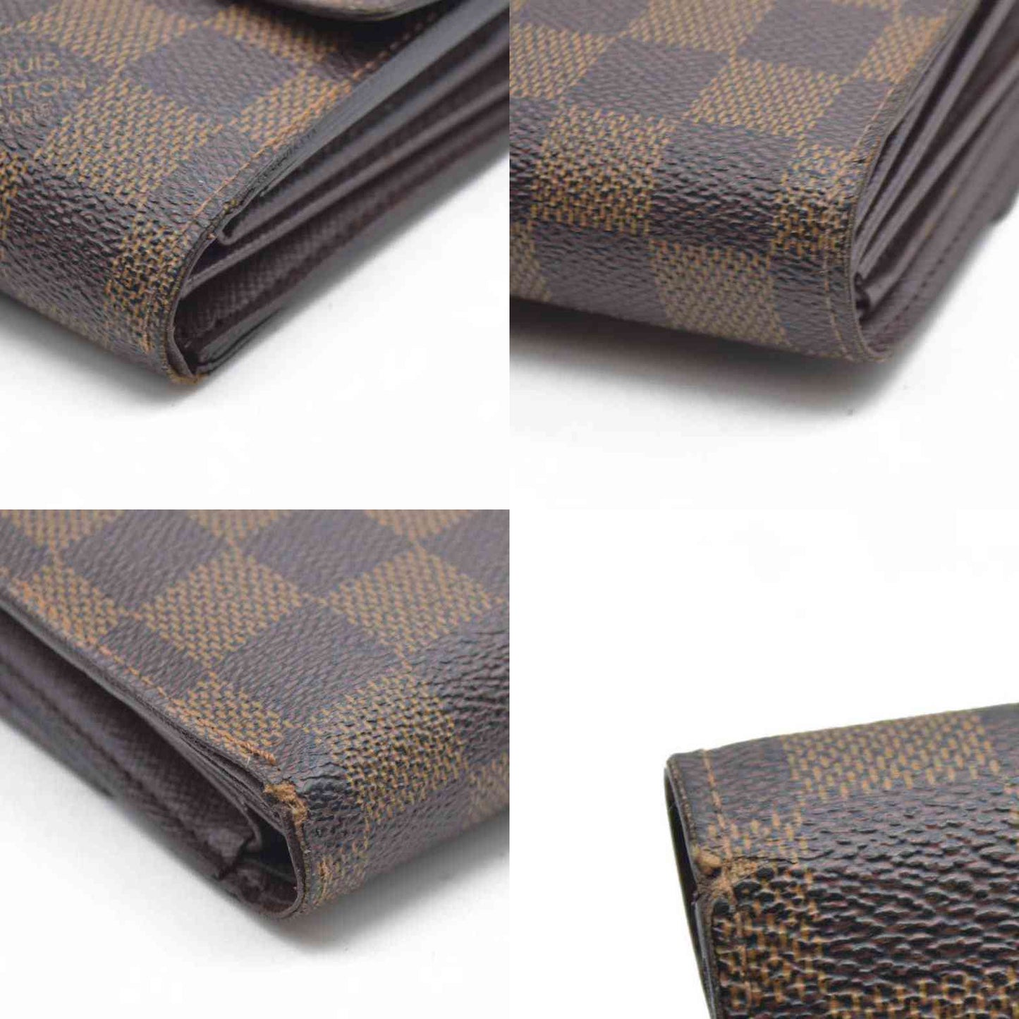 AUCTION $610 Louis Vuitton  Damier Ebene Porte Tresor Etui Papiers Wallet SP2077