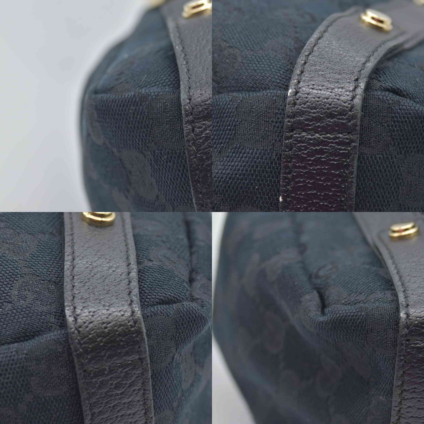 $1410 Gucci GG Canvas Medium Abbey Shoulder Bag Black CONSIGNMENT