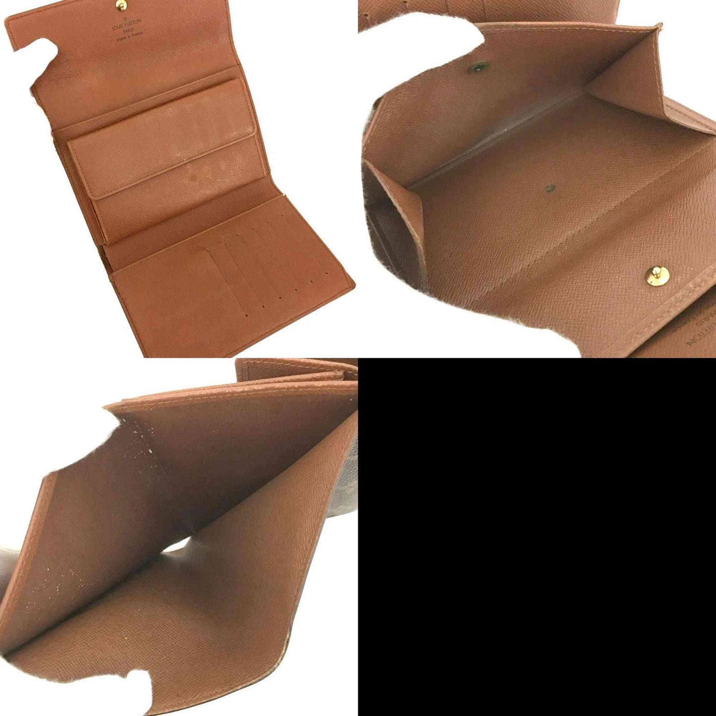 Louis Vuitton Monogram Porte Tresor Etui Papiers Trifold Wallet Brown SP0929