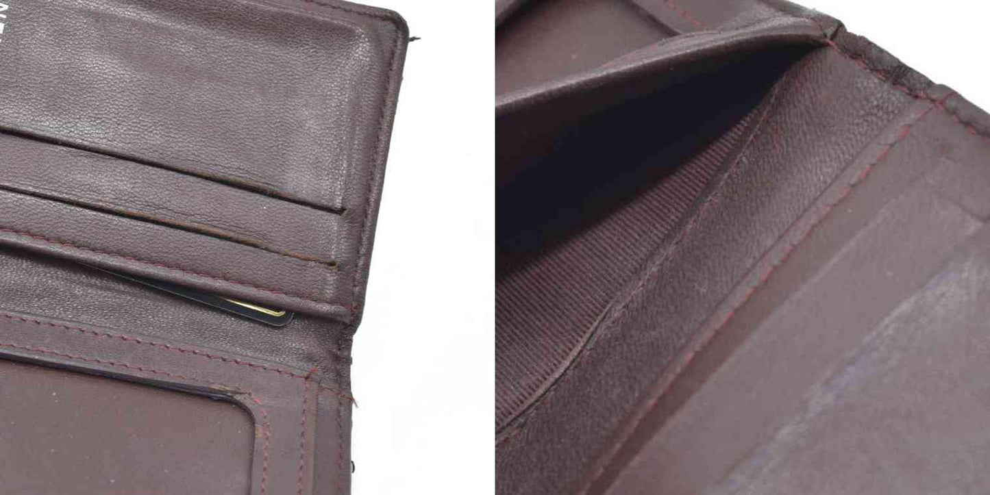 Chanel  Crumpled Calfskin Quilted Card Holder Wallet So Black