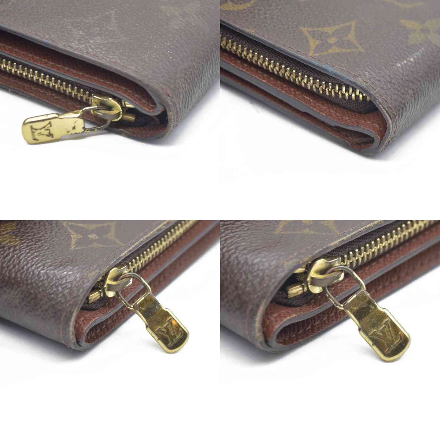 AUCTION $590 Louis Vuitton  Monogram Compact Zippe Zipped Wallet