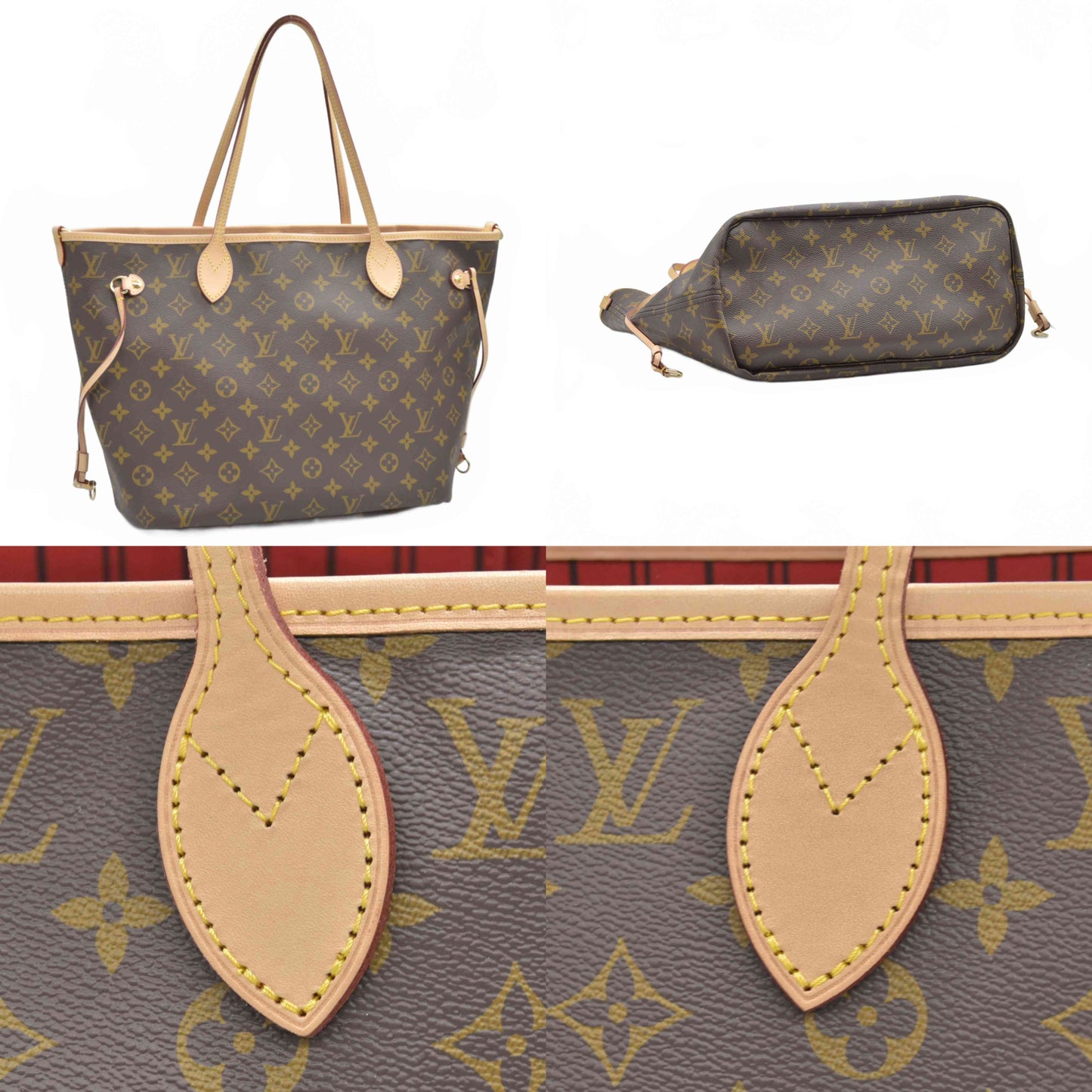 LV Monogram Neverfull Bandouliere Inside Out MM