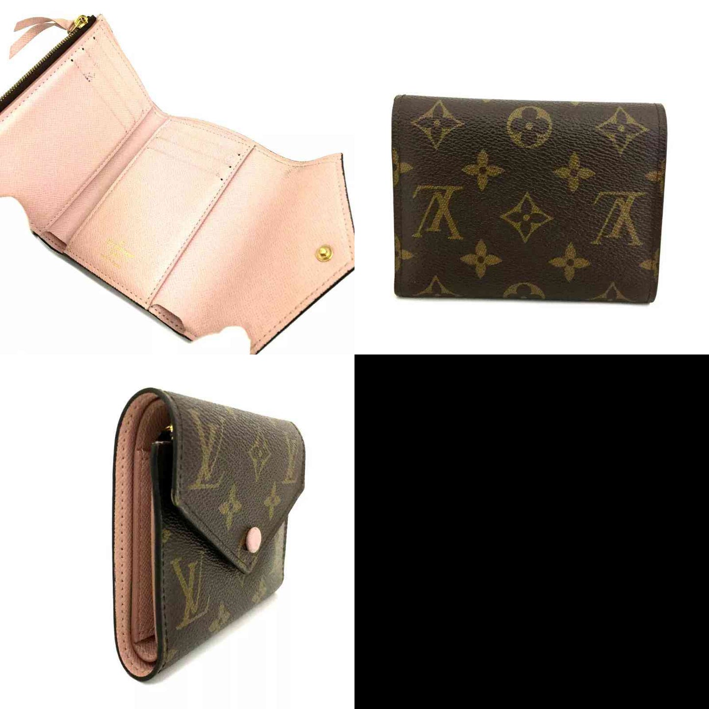 Louis Vuitton  Monogram Victorine Wallet Rose Ballerine SF1129