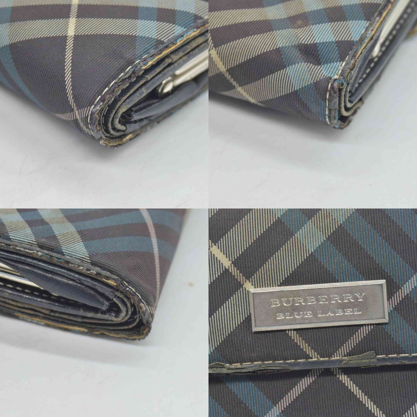 $350 Burberry Blue Label Canvas Printed Wallet CONSIGNMENT