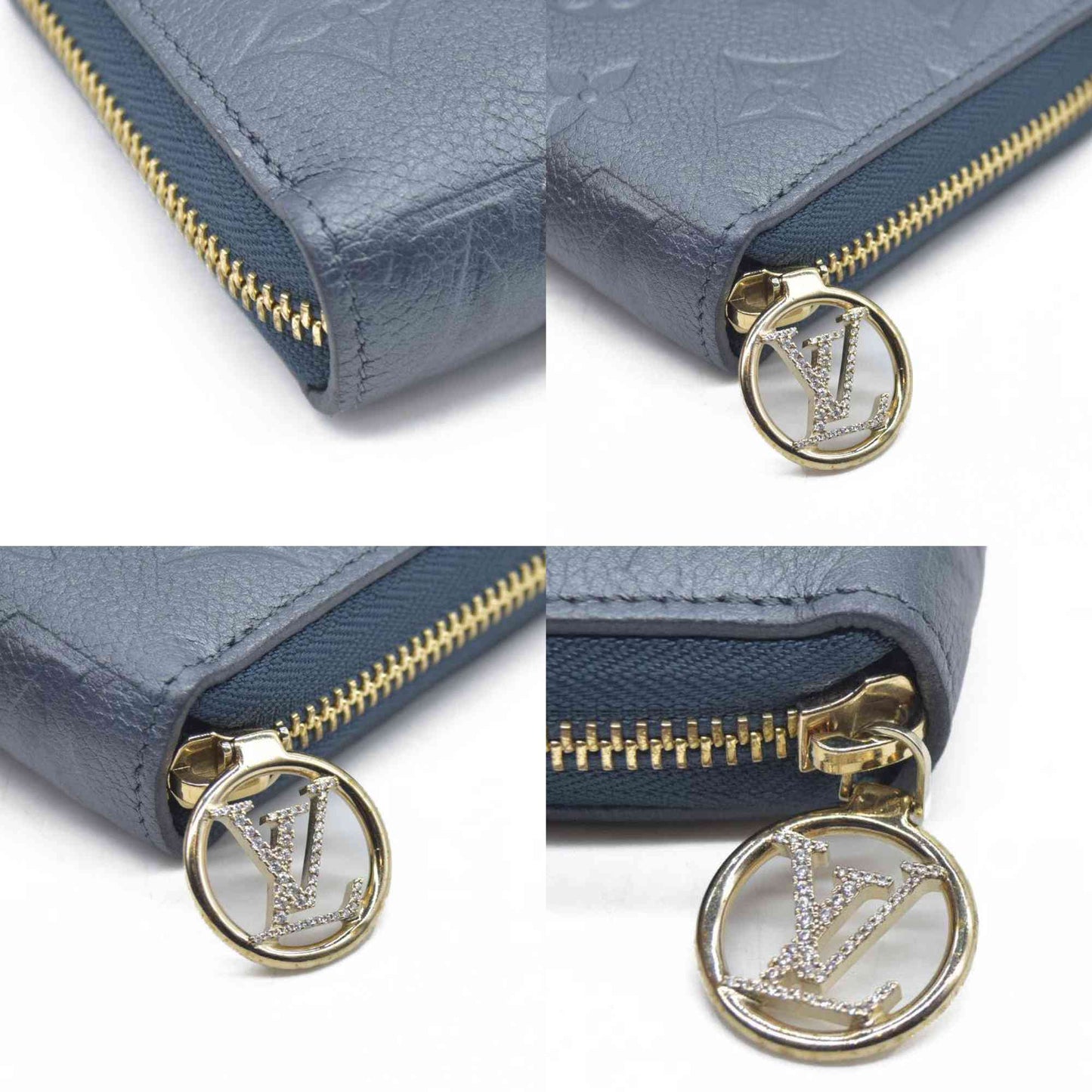 $1170 Louis Vuitton LV Monogram Empreinte Leather Zippy Wallet RFID
