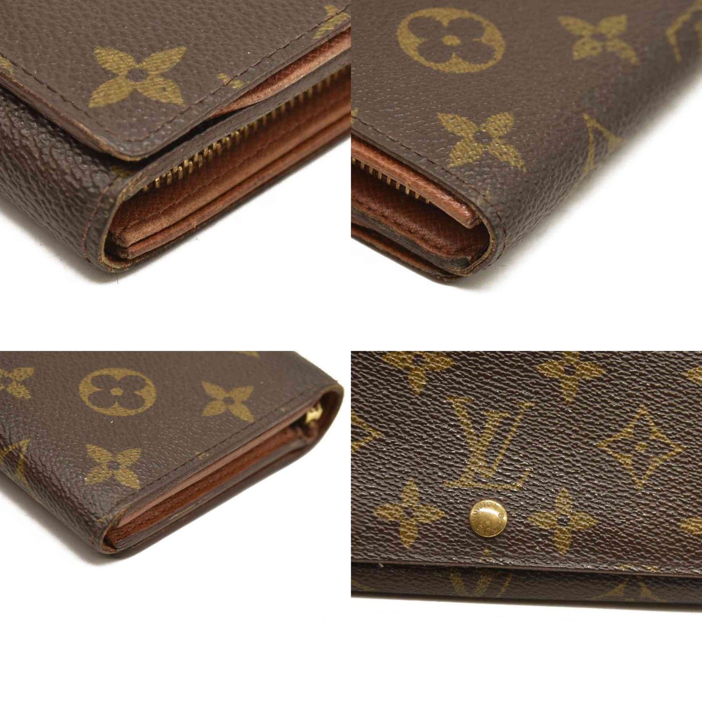 Louis Vuitton  Monogram Porte-Monnaie Billets Tresor Wallet MI1915