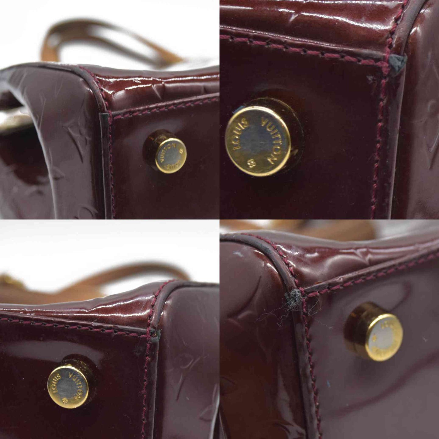 AUCTION $2730 Louis Vuitton  Vernis Brea MM Rouge Fauviste