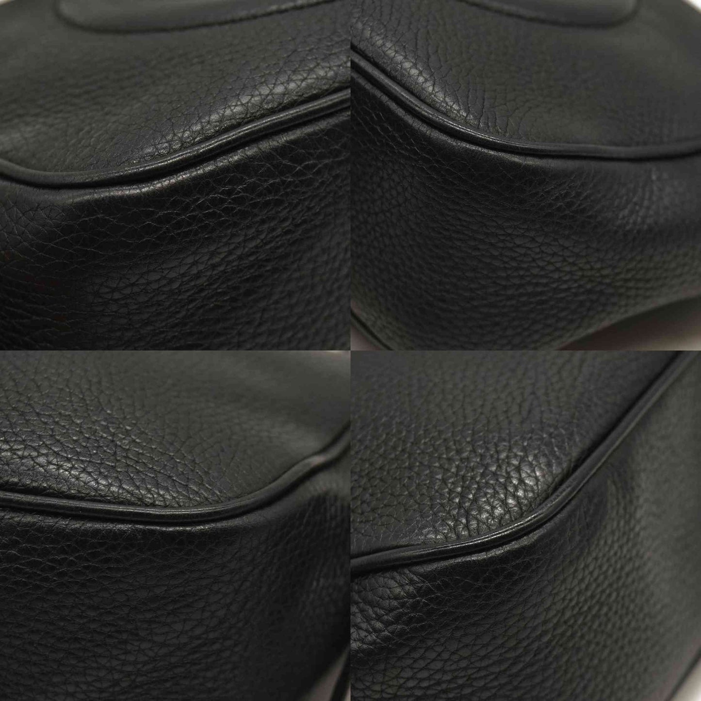 GUCCI  Pebbled Calfskin Small Soho Disco Bag Black