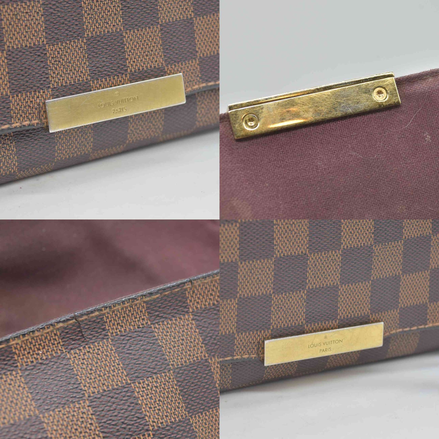 $1490 2013 Louis Vuitton Damier Ebene Favorite PM FL5113