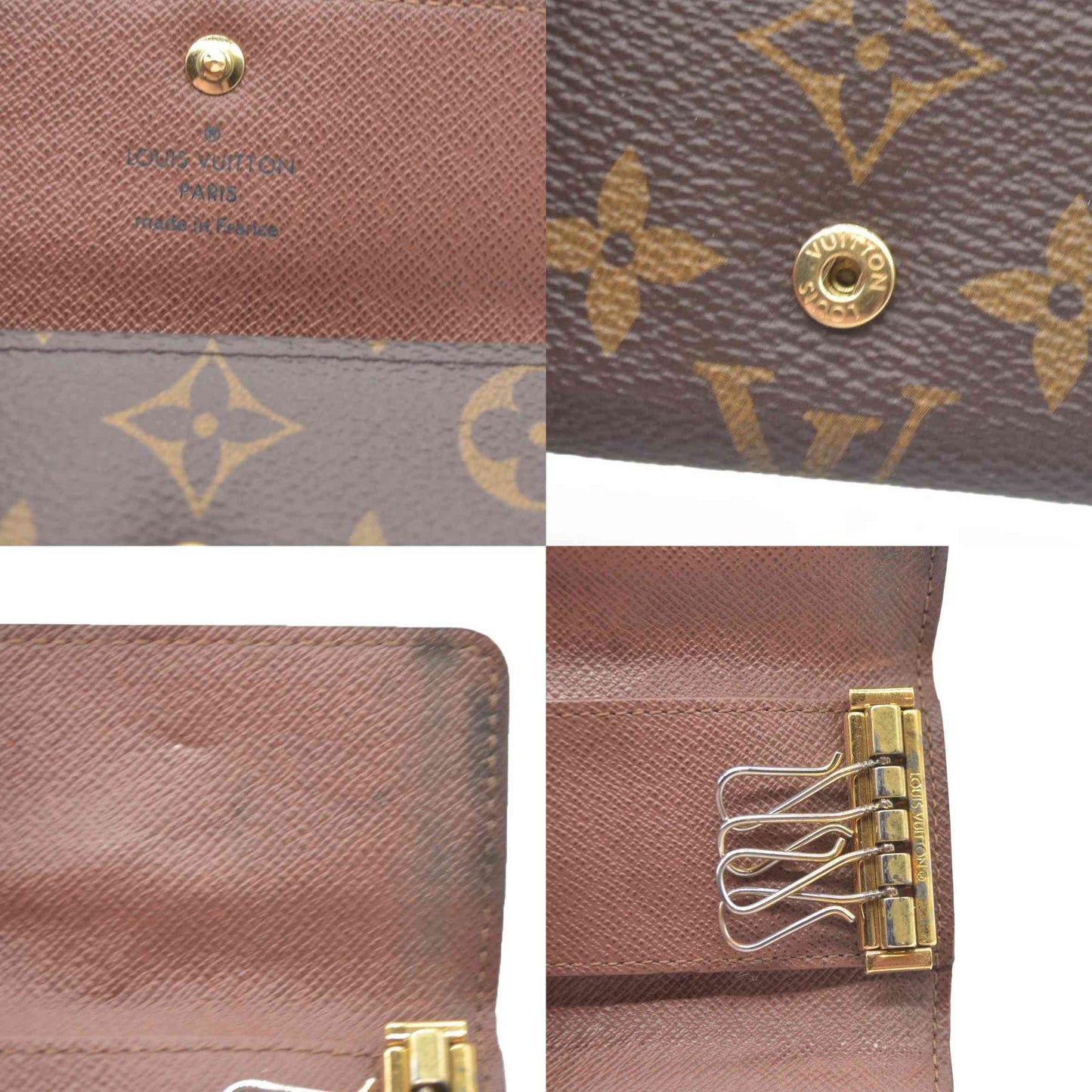 $345 Louis Vuitton Monogram Multicles 4 Ring Key Case CT2290