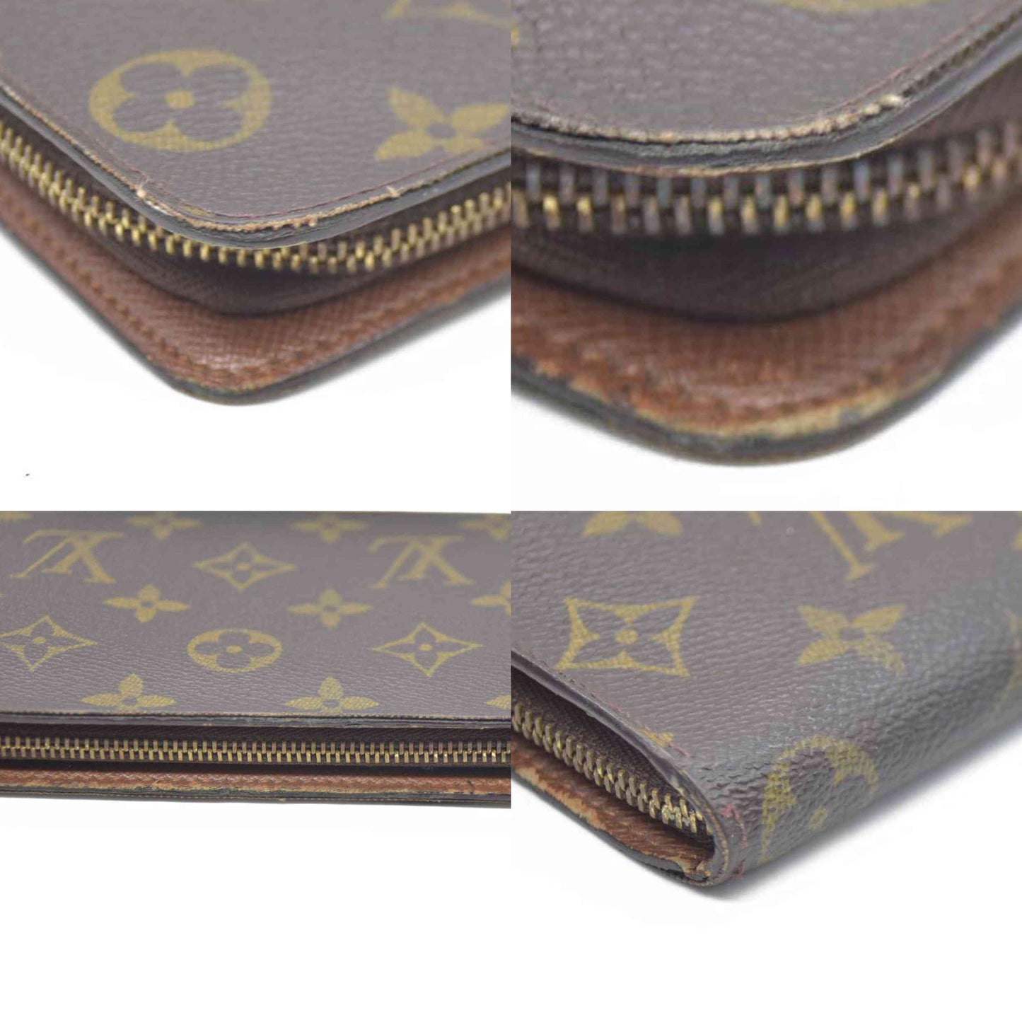 Louis Vuitton Monogram Porte Monnaie Zippy Long Wallet Brown TH0092