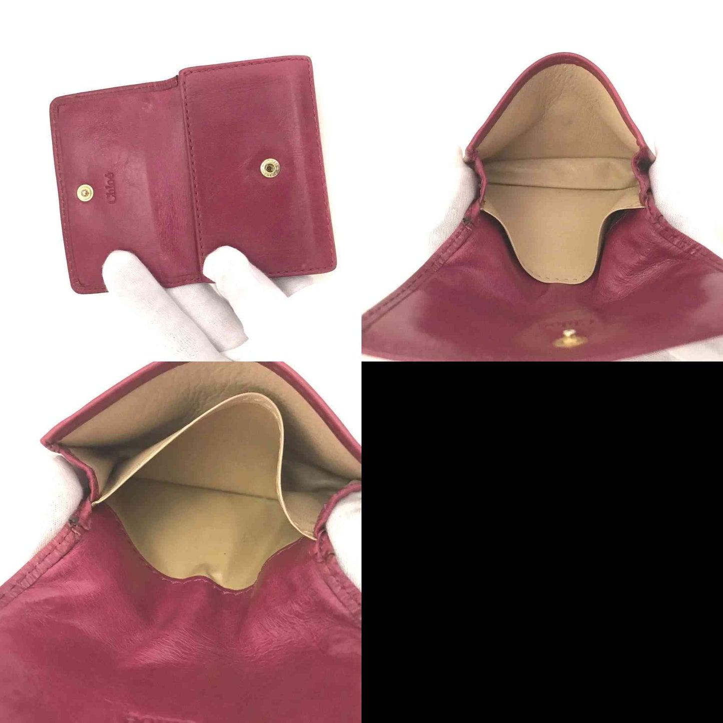Chloe Bay Leather Card Case Pink