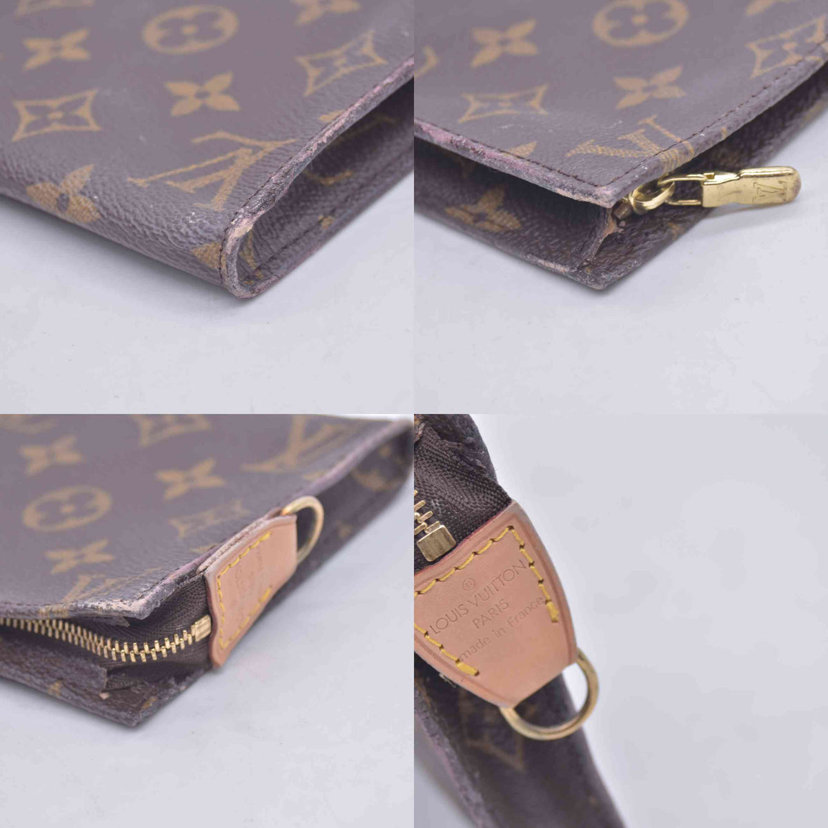 $590 1998 LOUIS VUITTON Monogram Bucket 27 Pouch AR0938