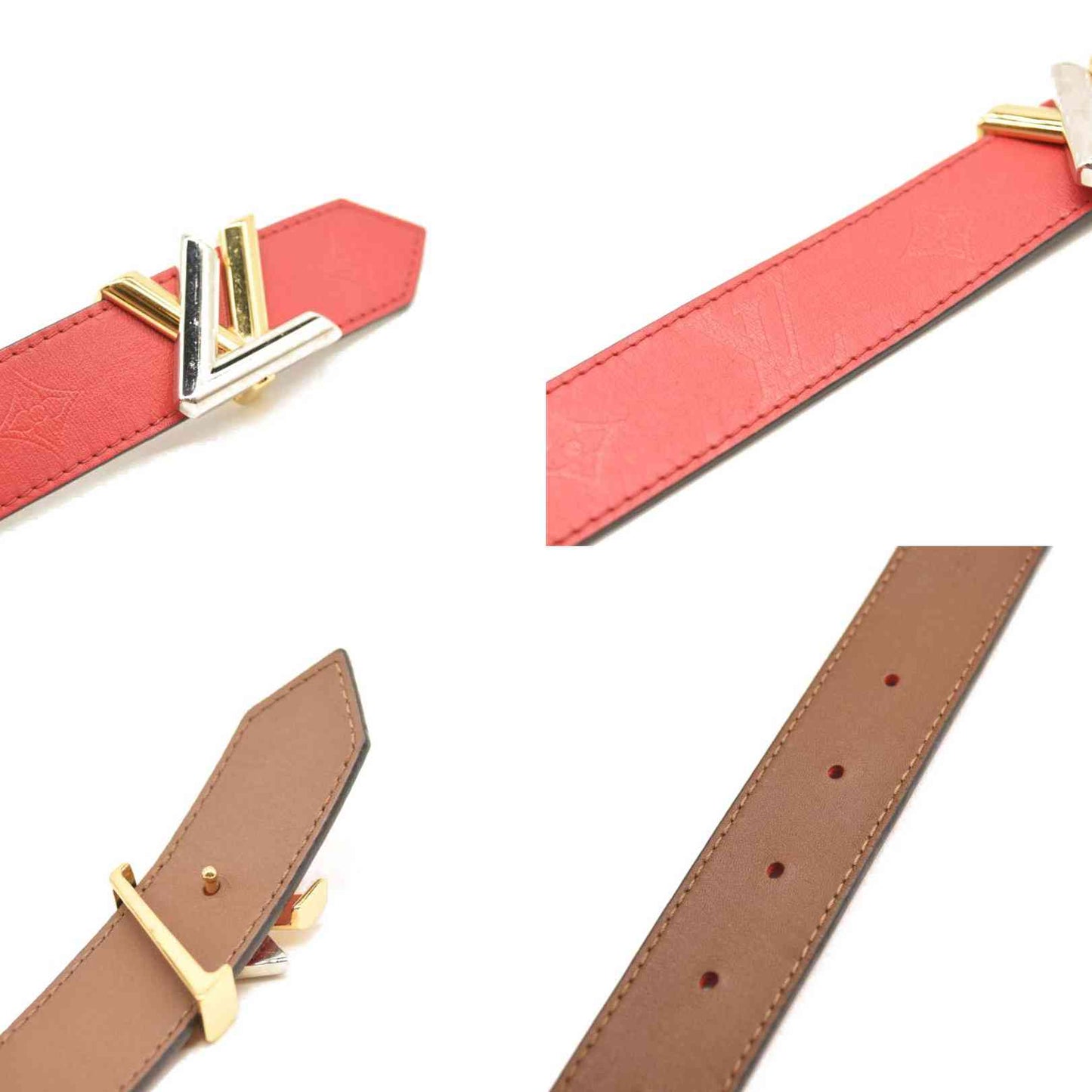 LOUIS VUITTON Epi 30mm LV Twist Belt 85 34 Coquelicot