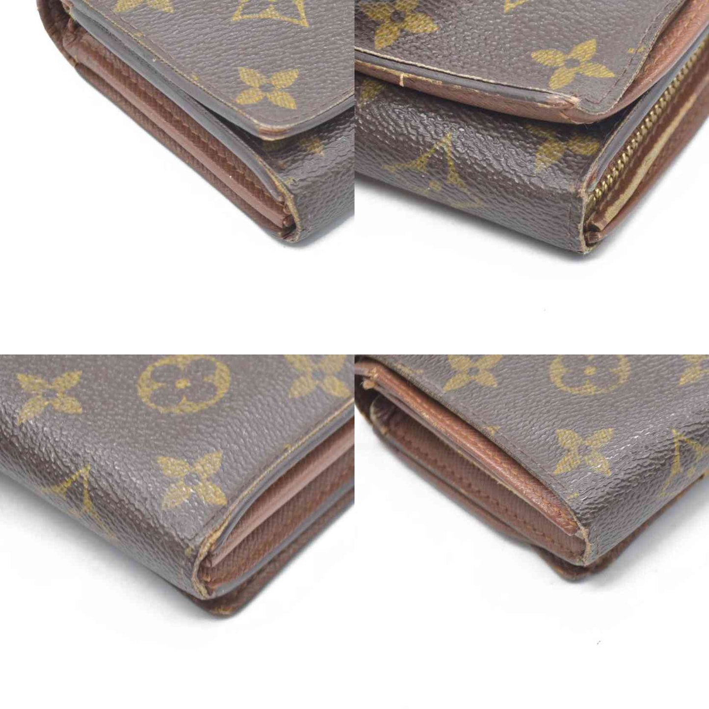 $560 Louis Vuitton  Monogram Porte-Monnaie Tresor Wallet CA0073