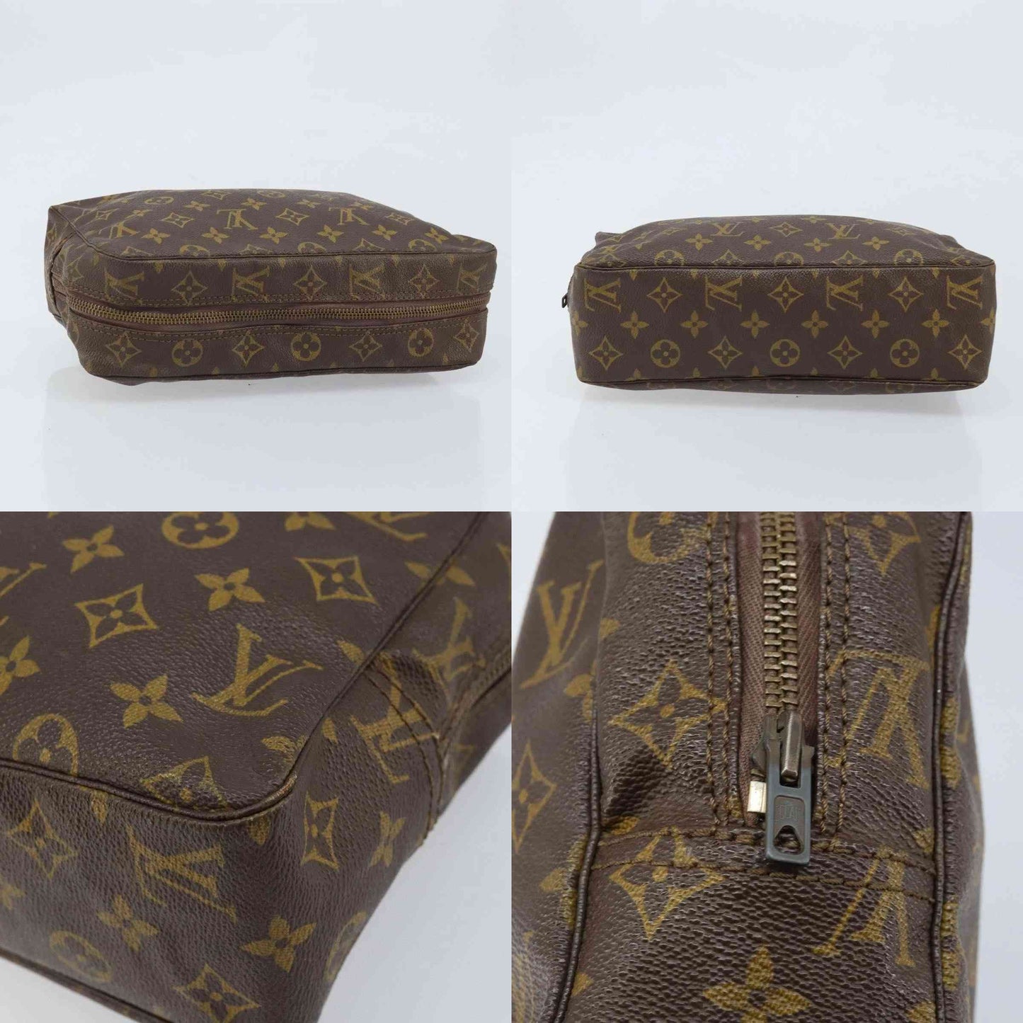 $600 LOUIS VUITTON Monogram Trousse Toilette 28 Clutch Bag VINTAGE