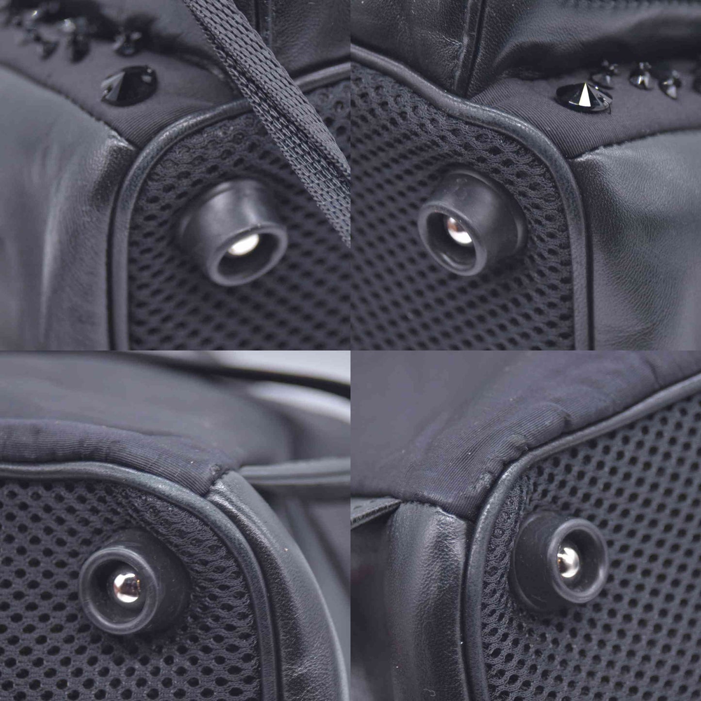$1950 MIU MIU Leather Trimmed Matelasse Crystal Embellished Nylon Backpack