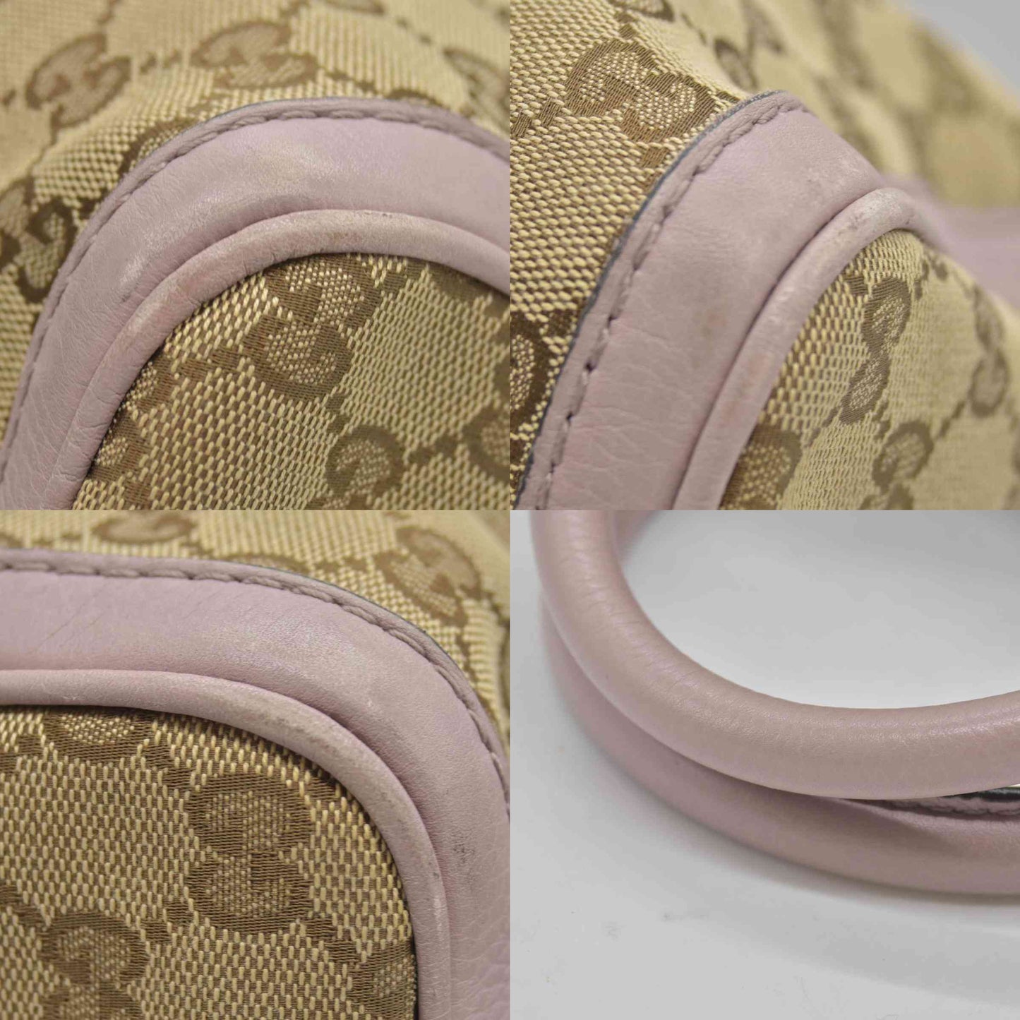 $1350 Gucci Monogram Vintage Web Medium Boston