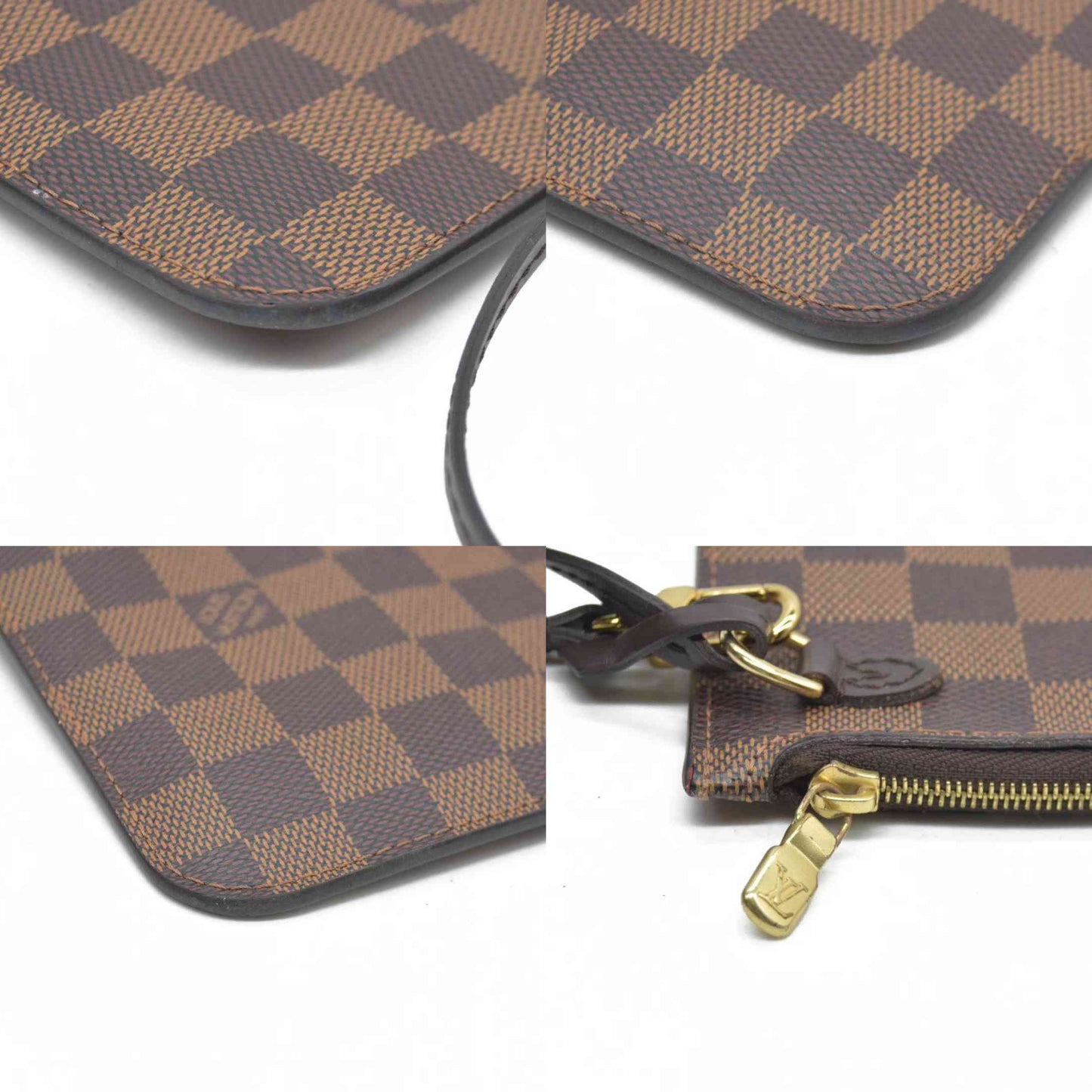 Louis Vuitton  Damier Ebene Neverfull MM GM Pochette