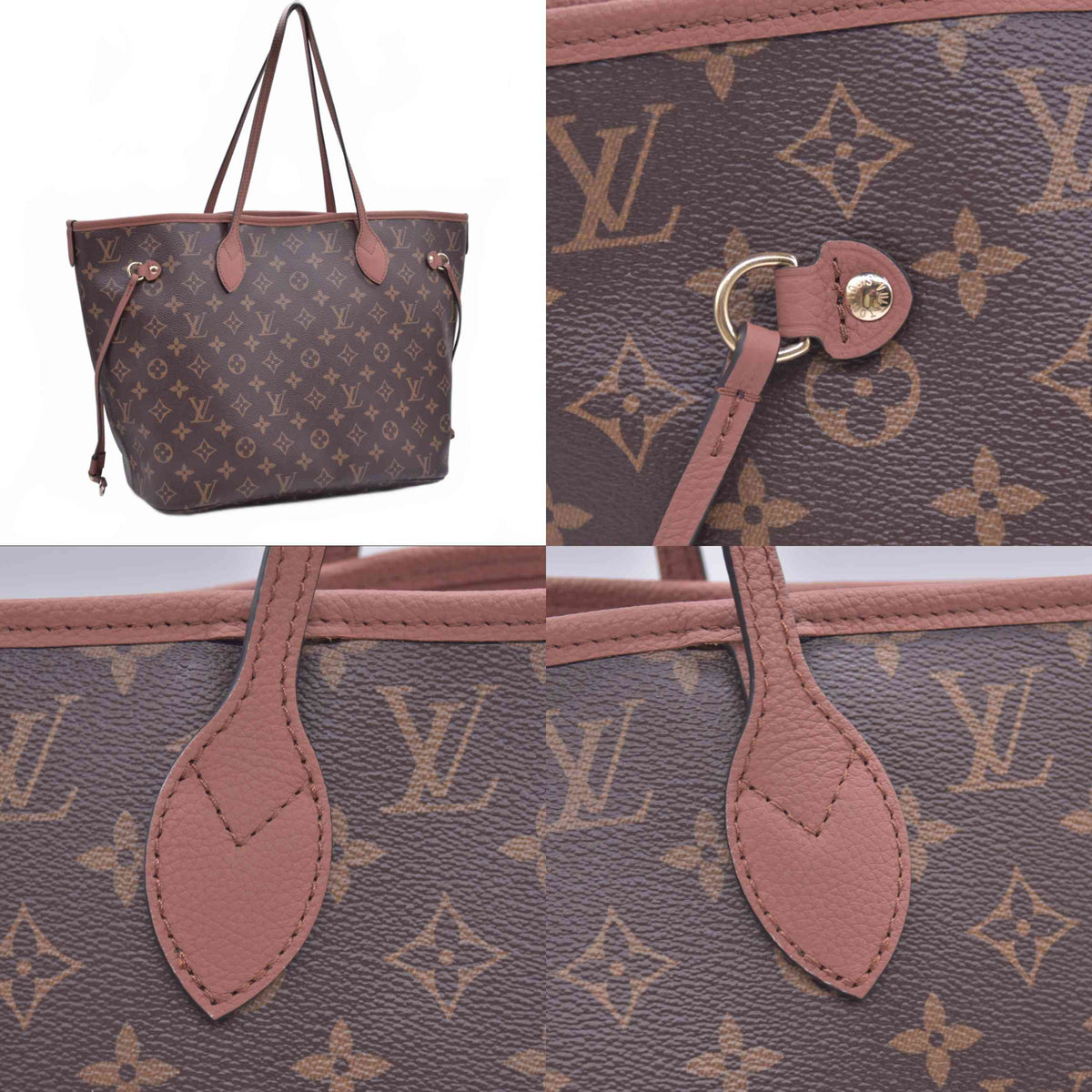 $3200 Louis Vuitton Monogram Inside Out Reversible Neverfull MM Brown RFID 10021157