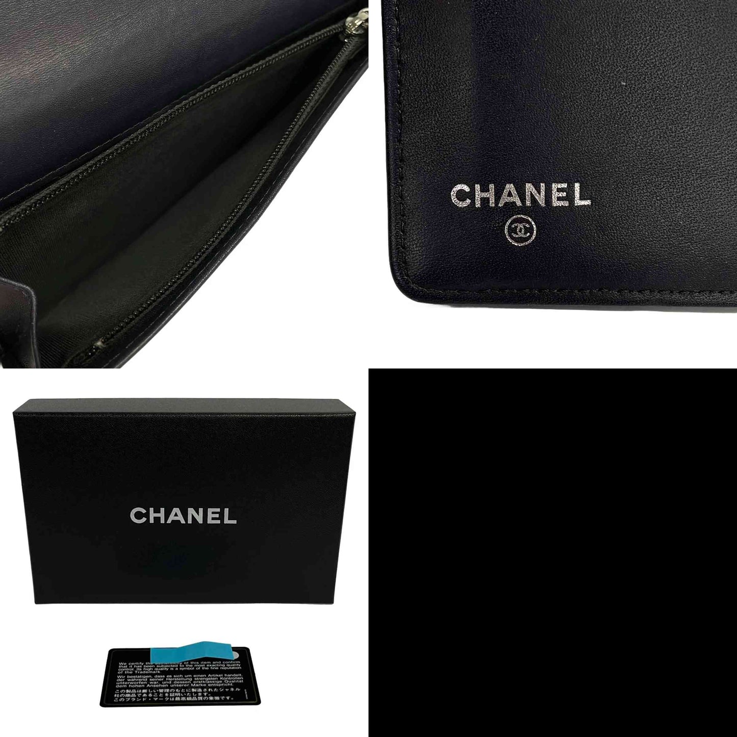 $800 Chanel Chanel Metallic Purple Leather CC Bifold Wallet CONSIGNMENT