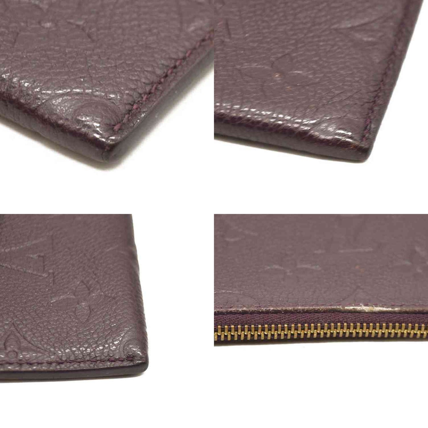 Louis Vuitton Monogram Empreinte (Portefeuille Curieuse) Wallet CA2142 Burgundy