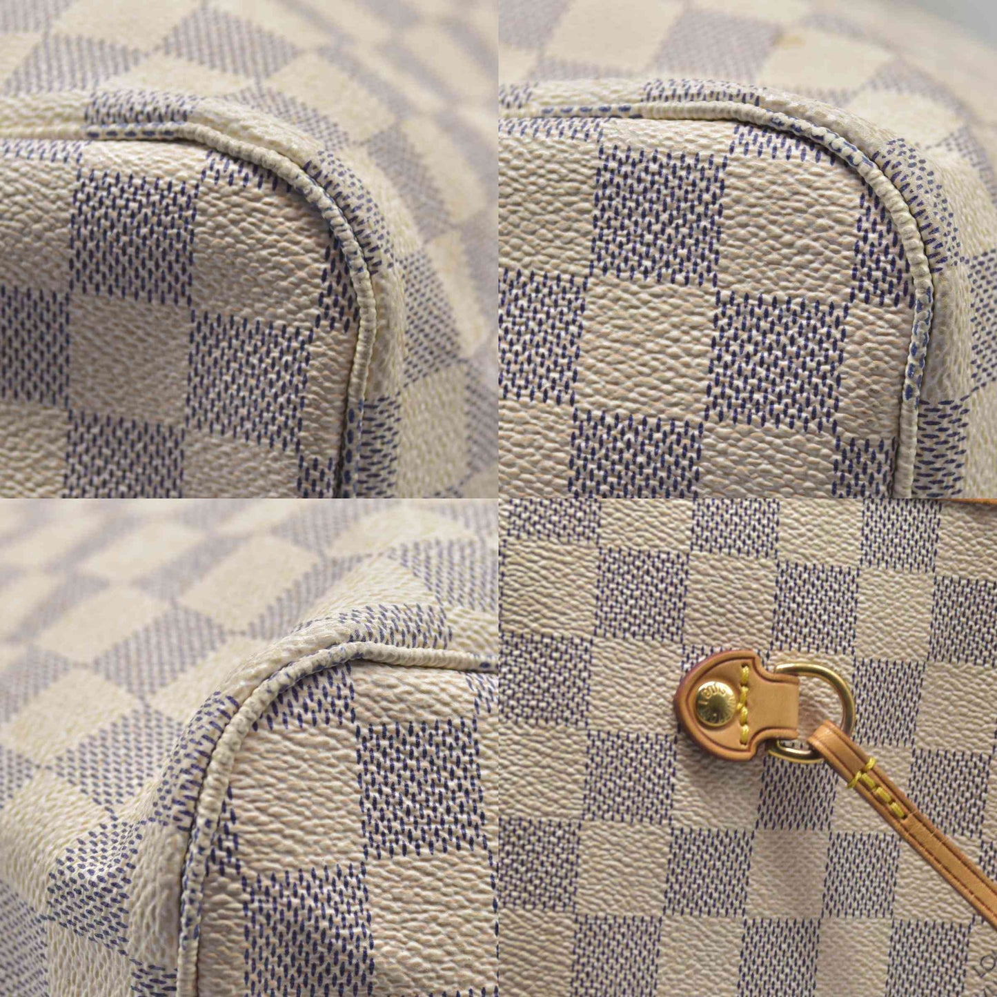 $2240 LOUIS VUITTON Damier Azur Neverfull GM FL2114