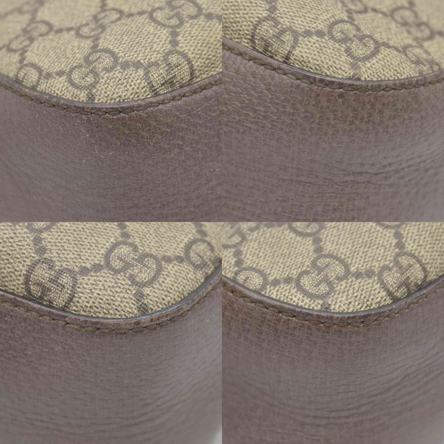 Gucci GG Supreme Monogram Web Neo Vintage Shoulder Bag Beige New Acero Crop