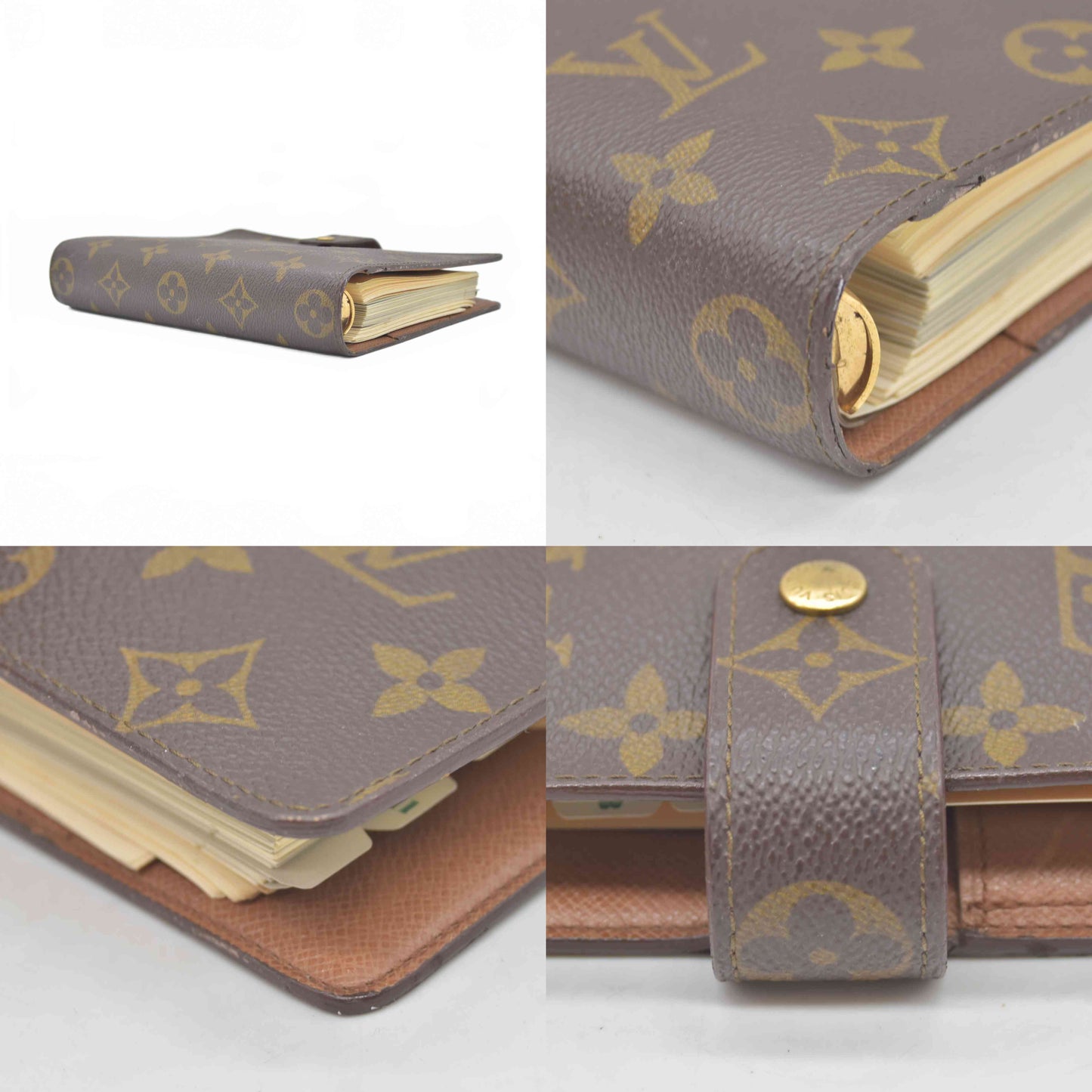 $755 1994 LOUIS VUITTON Monogram Medium Ring Agenda Cover SP0964