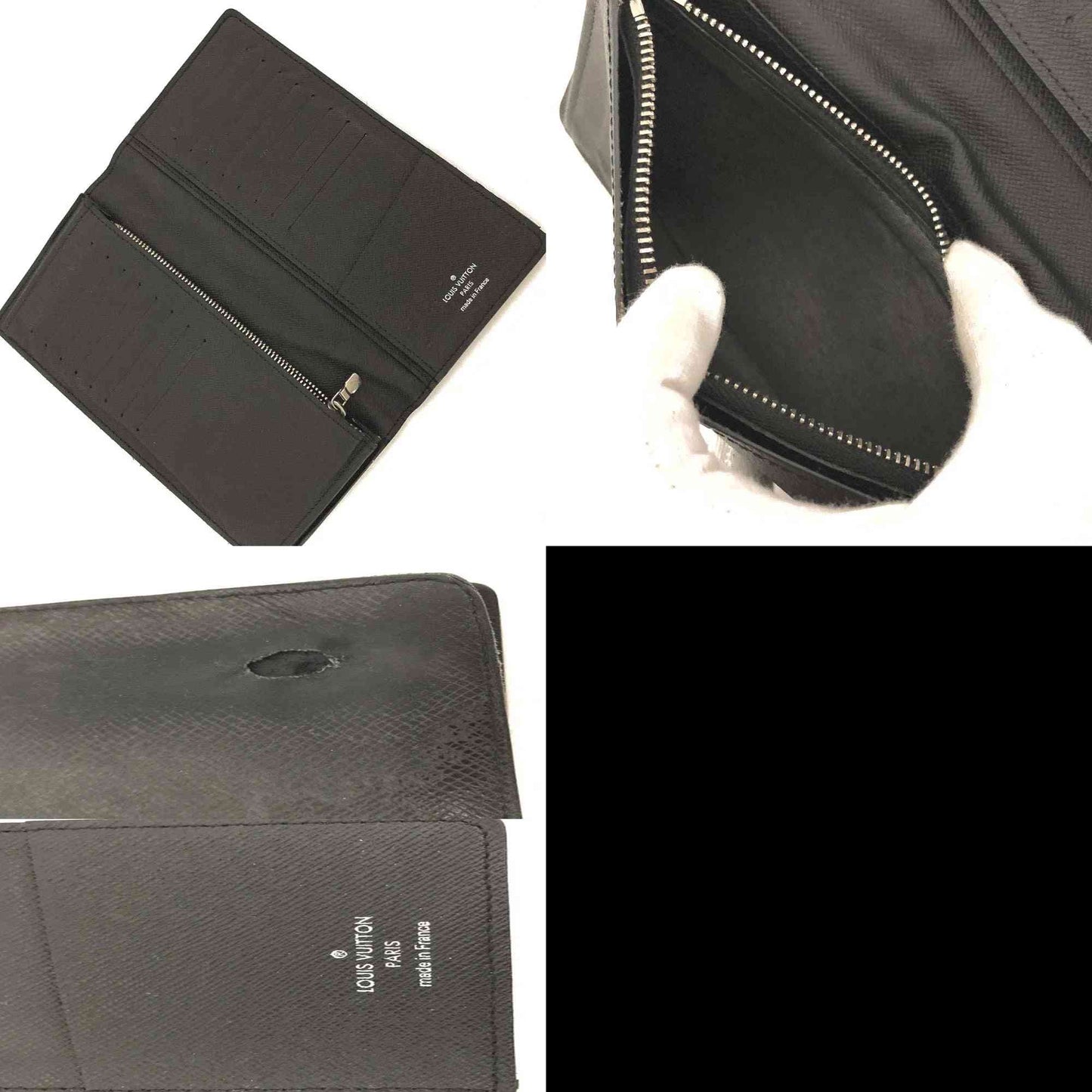 PRE-ORDER Louis Vuitton Taiga Porte feiulle Brazza Leather Long Wallet Ardoise