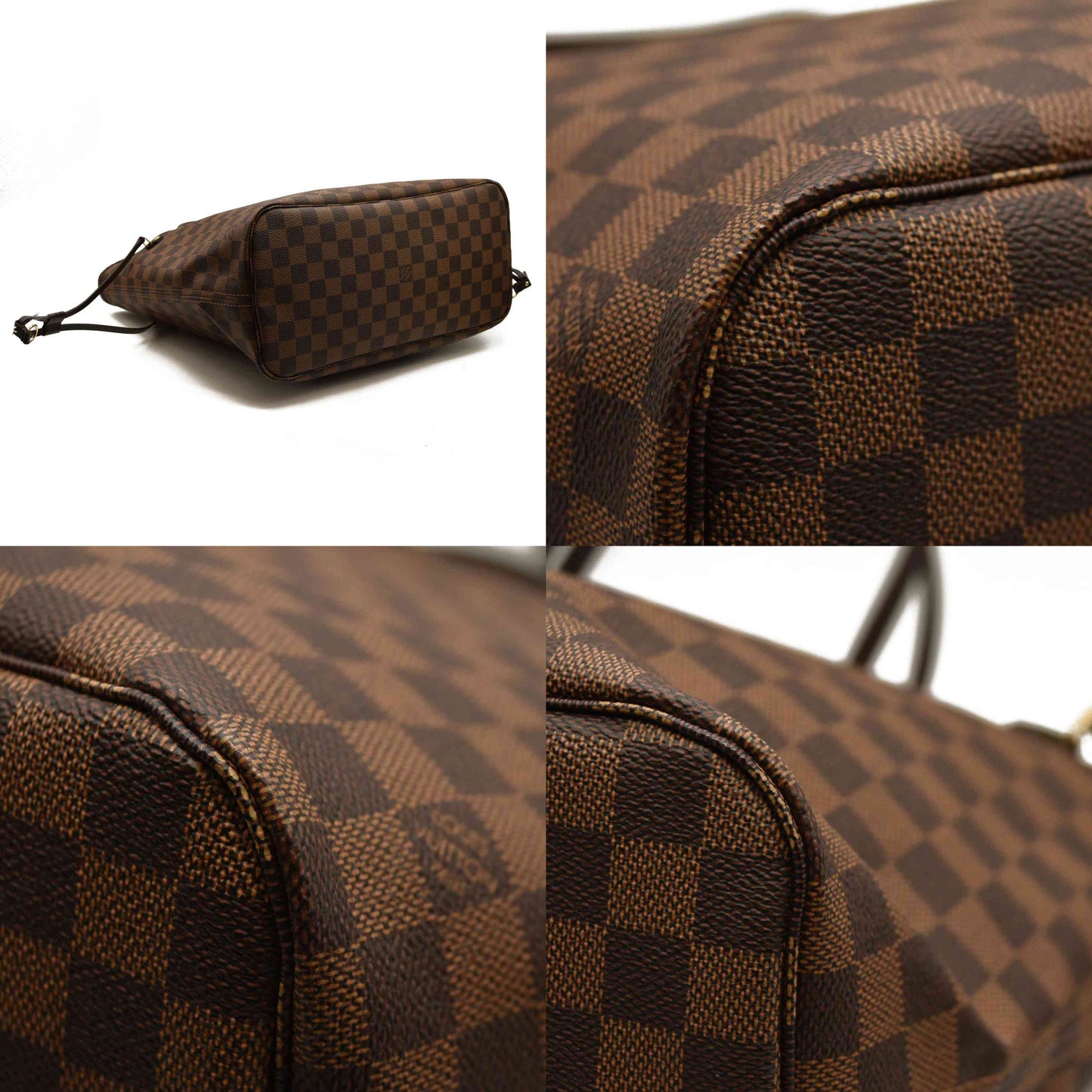 Louis Vuitton  Damier Ebene Neo Neverfull MM Rose Ballerine RFID