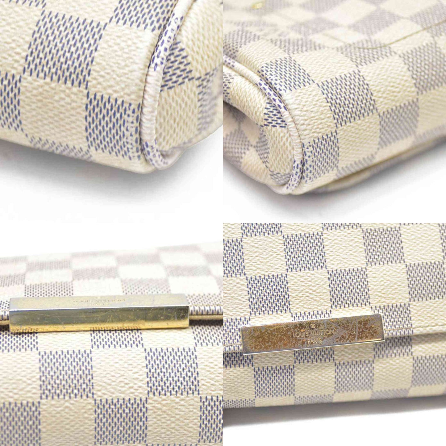 $1490 Louis Vuitton  Damier Azur Favorite PM DU0164