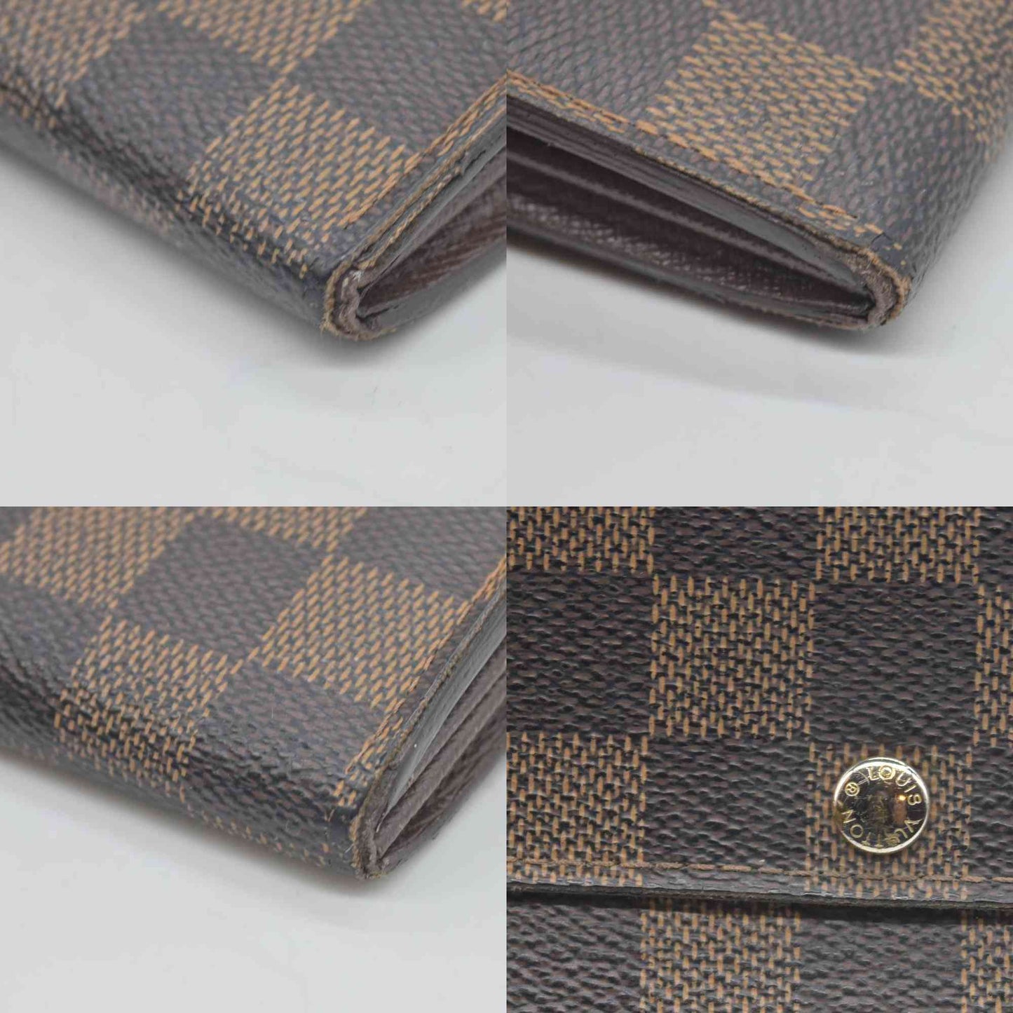 $725 Louis Vuitton Damier Ebene Sarah Wallet CONSIGNMENT CA4008