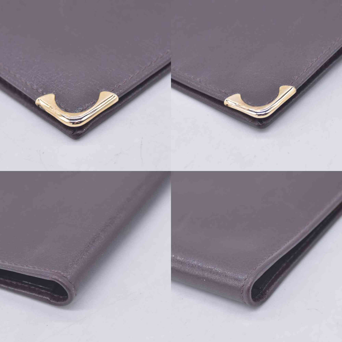 $580 CELINE Smooth Calfskin Triomphe Crest Long Wallet Dark Brown CONSIGNMENT 10021225