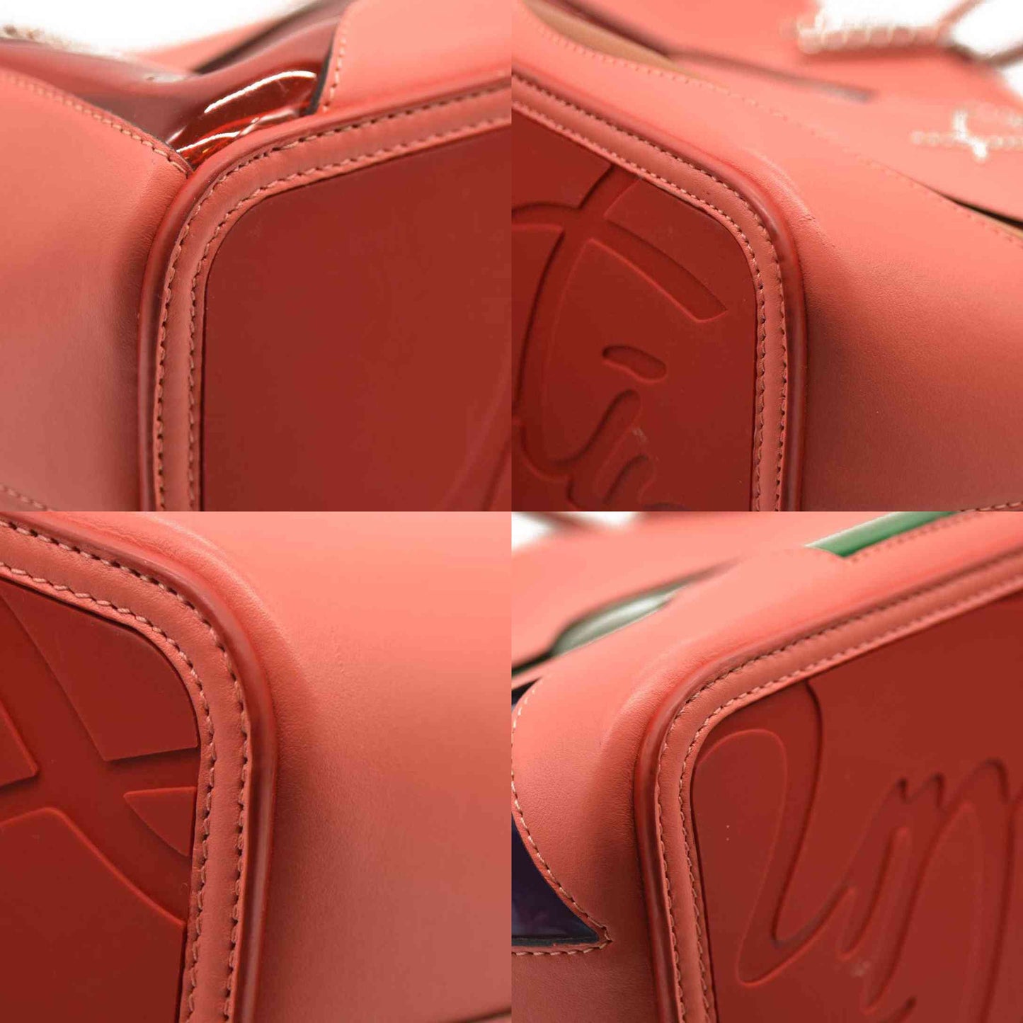 CHRISTIAN LOUBOUTIN Cabata E/W Tote Bag Pink Multi Leather Vinyl
