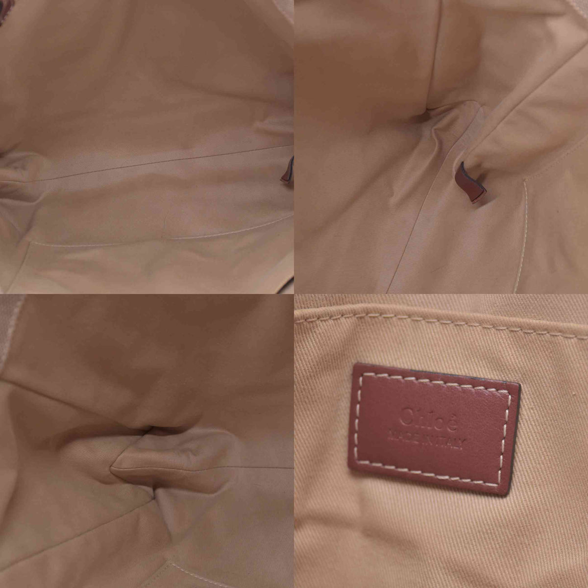 $1250 CHLOE Woody Medium Canvas Leather Tote Shoulder Bag