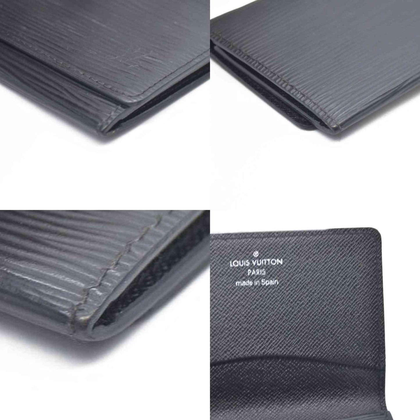 Louis Vuitton Epi Pochette Cartes Visite Leather Card Case Black CA0028