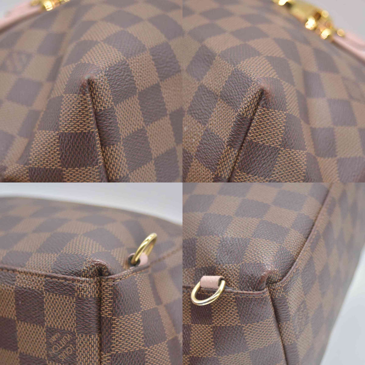 $2040 2018 Louis Vuitton Damier Ebene Clapton Backpack Magnolia Pink SR3188