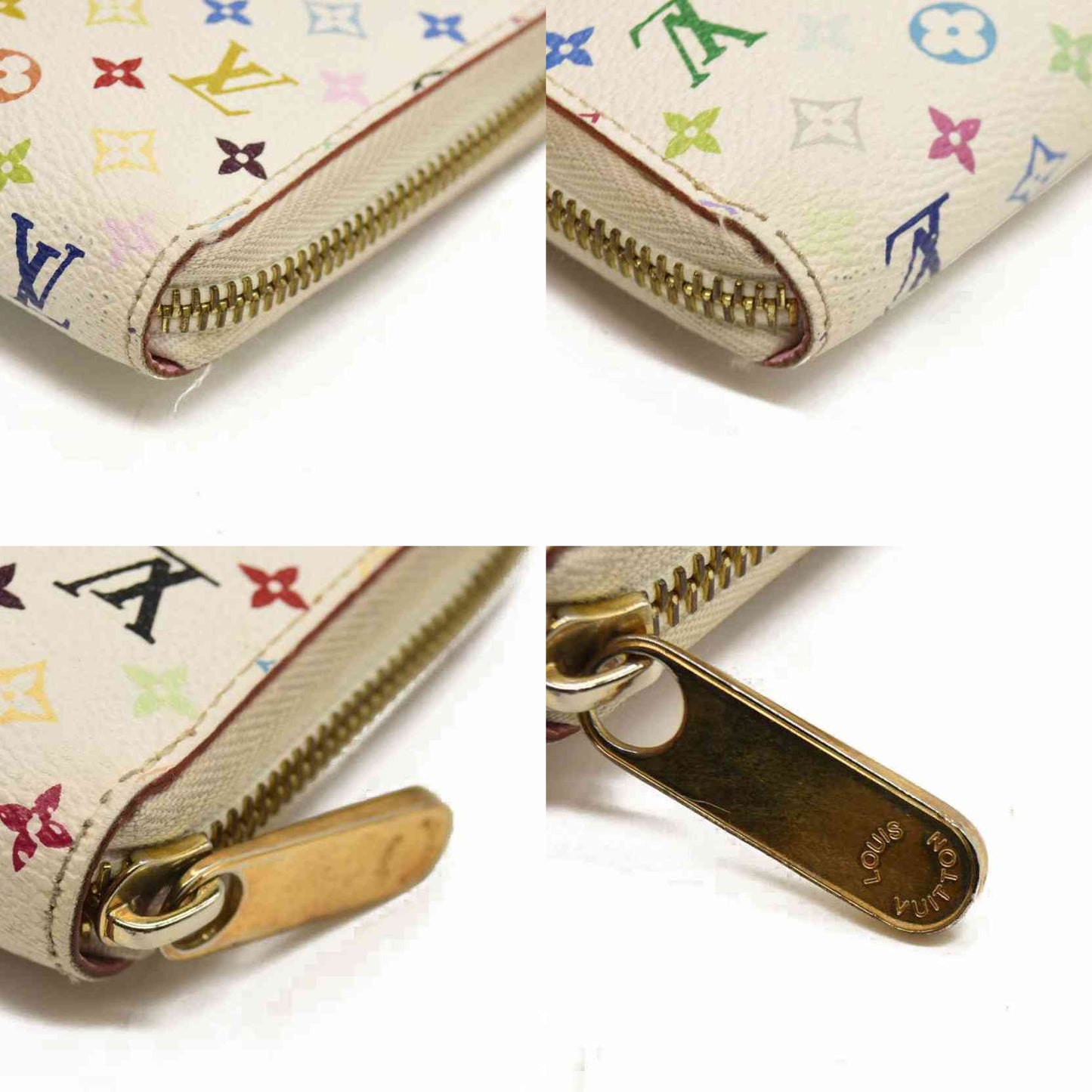 Louis Vuitton  Monogram Murakami Zippy Wallet White CA4134
