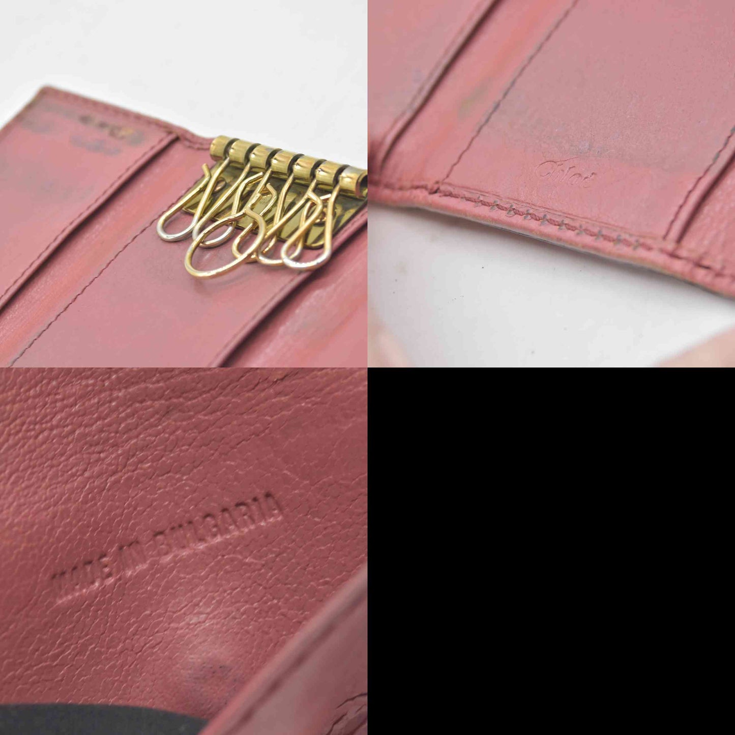 $495 Chloe 6 Key Holder Case Logo Pink