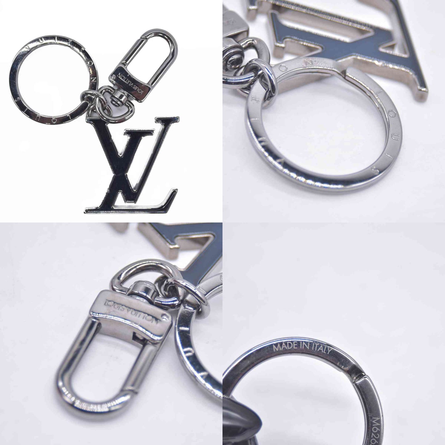 $480 Louis Vuitton LV Chromatic Bag Charm and Key Holder Metal with Inlay CONSIGNMENT