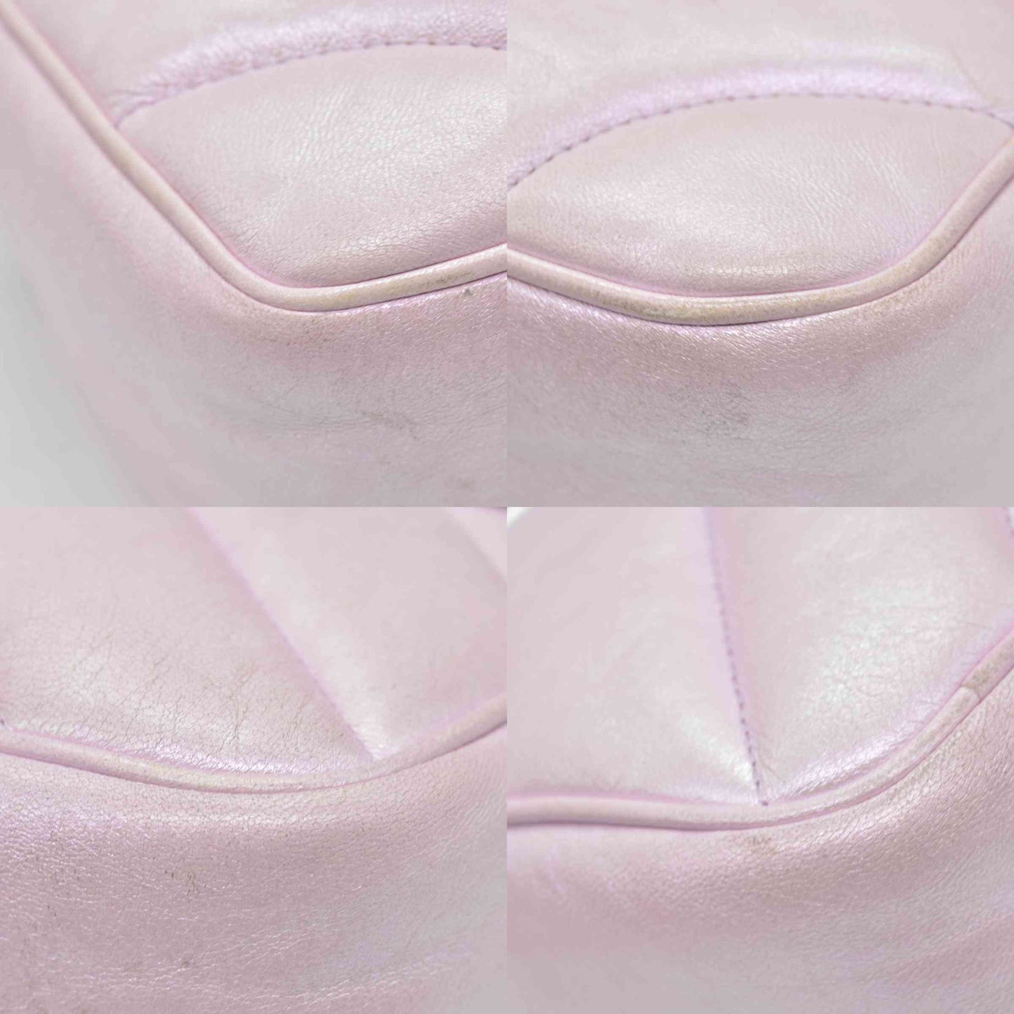 $3600 Gucci Iridescent Nappa Chevron Matelasse Small GG Marmont Shoulder Bag Iridescent Escape Pink