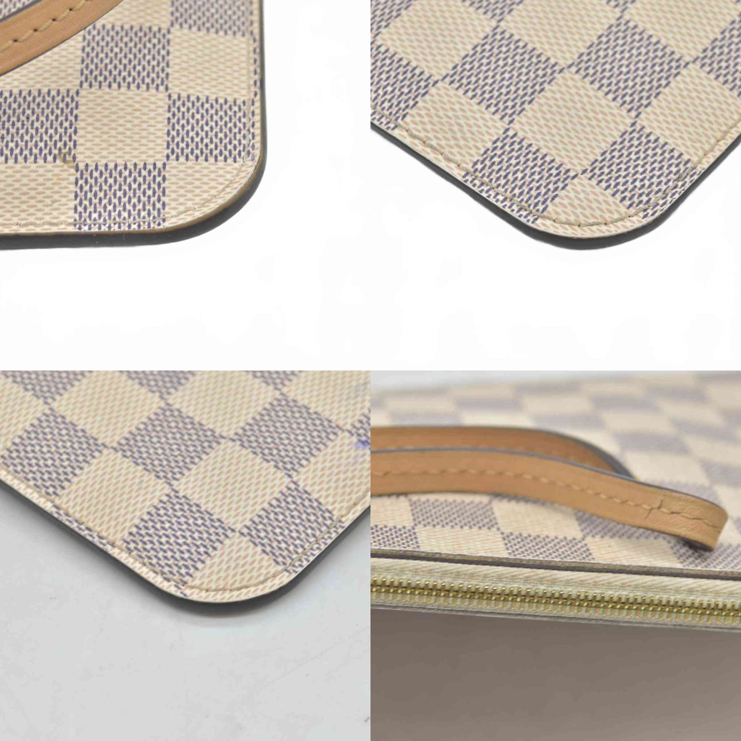 Louis Vuitton Damier Azur Braided Neverfull MM Tote Pochette