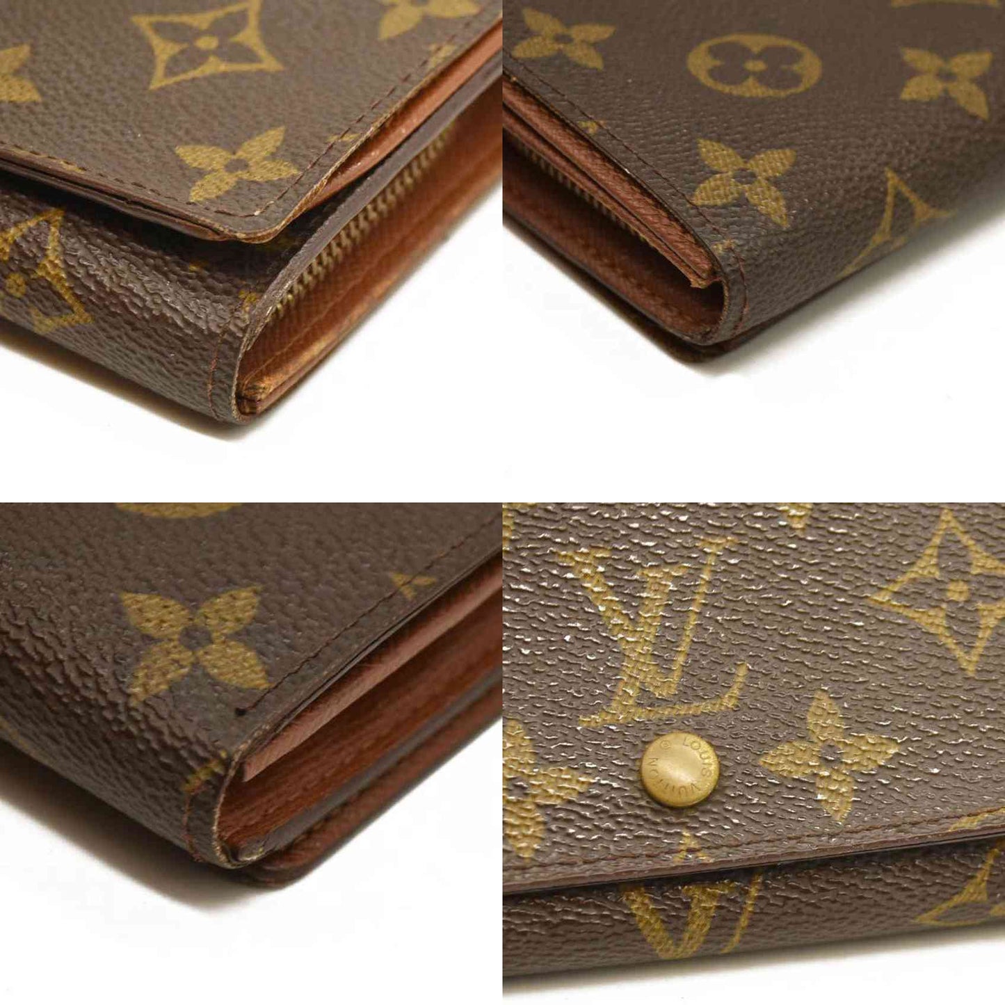Louis Vuitton  Monogram Porte-Monnaie Billets Tresor Wallet CA0958
