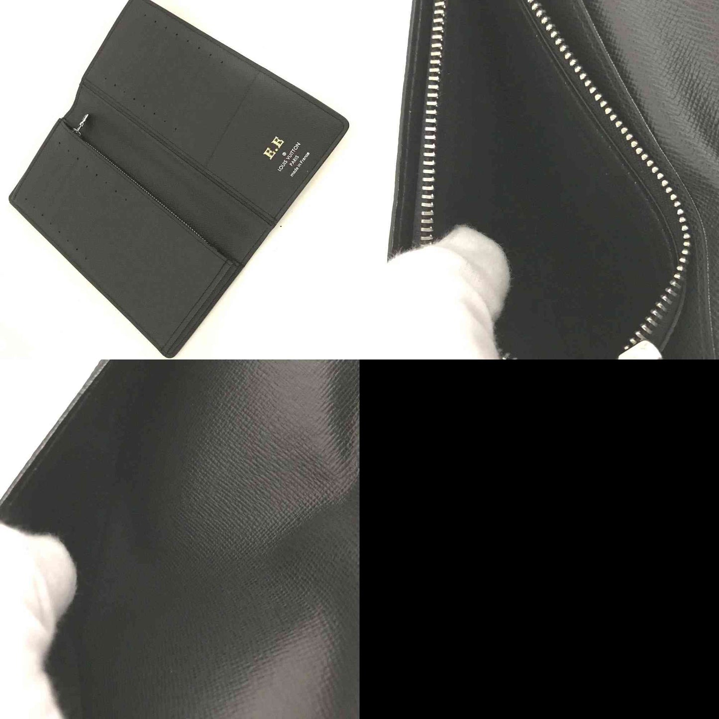 $810 2017 Louis Vuitton Taiga Brazza Wallet Black TA3197