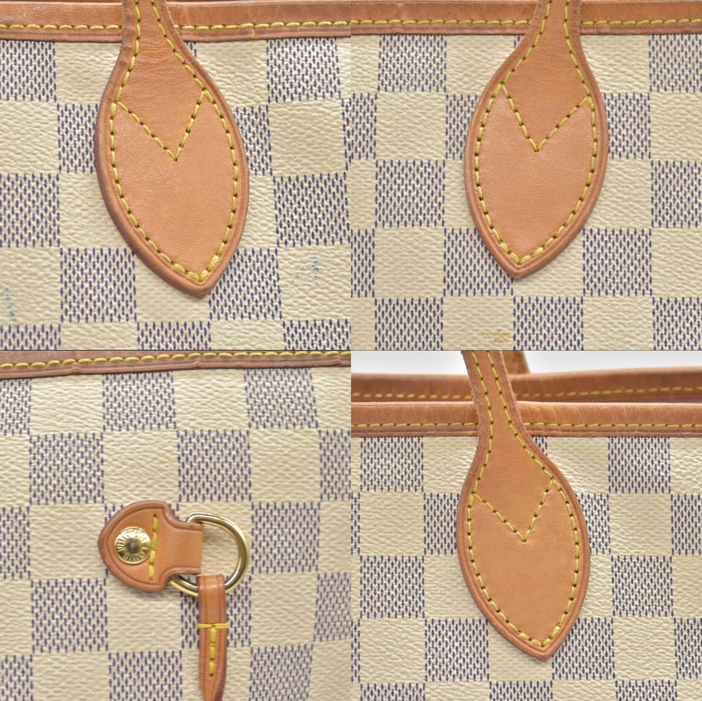 $2240 Louis Vuitton FL2156 2016 Damier Azur Rose Ballerine Neverfull GM
