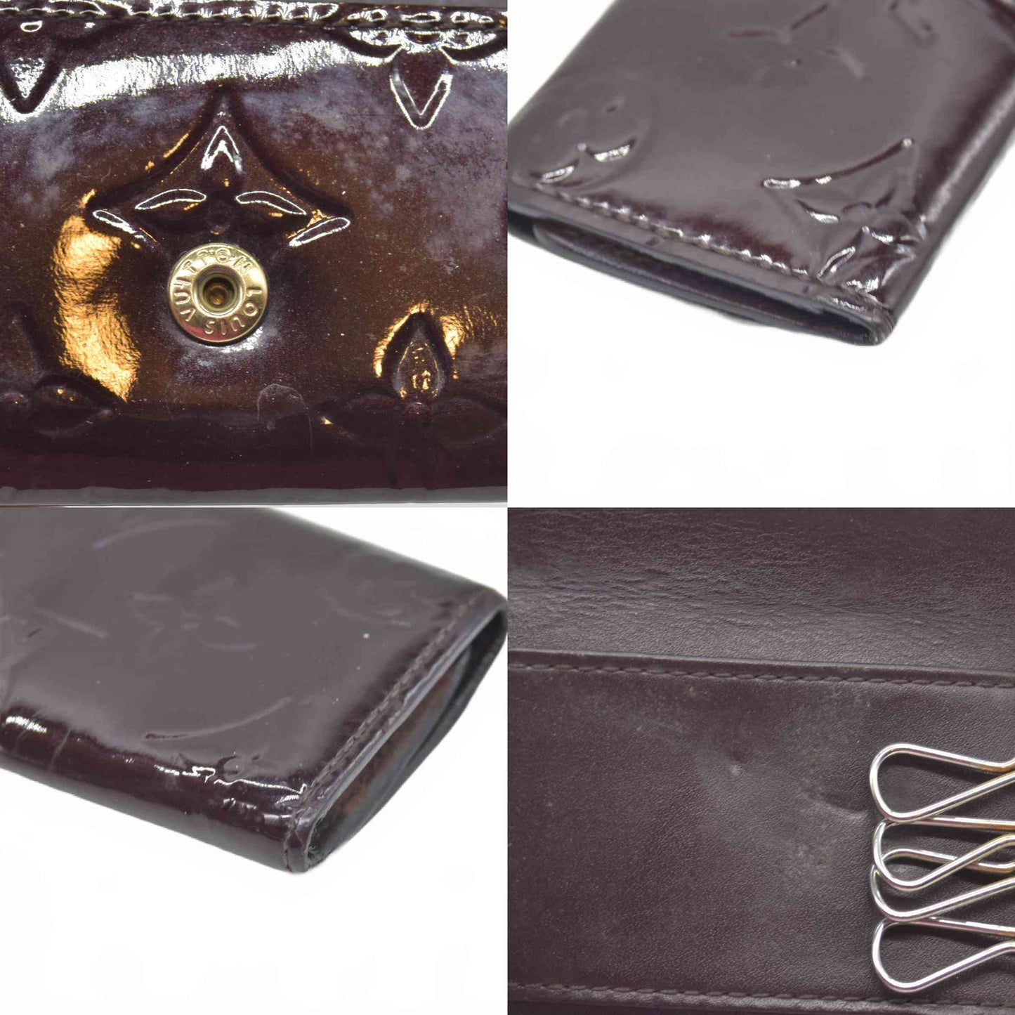 Louis Vuitton Monogram Vernis Leather Multicles 4 Ring Key Case