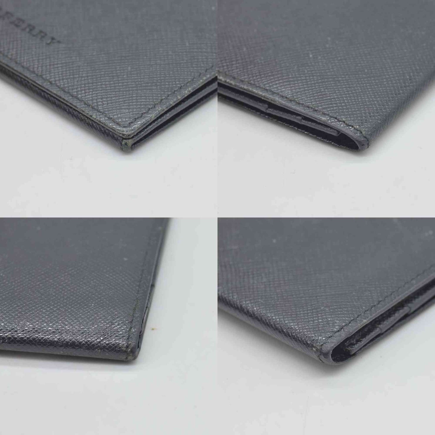 $415 Burberry Bi-Fold Wallet in Black Leather CONSIGNMENT